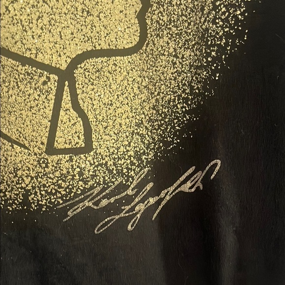 Karl Lagerfeld Black Sweatshirt with Gold Graphic - Picture 3 of 8